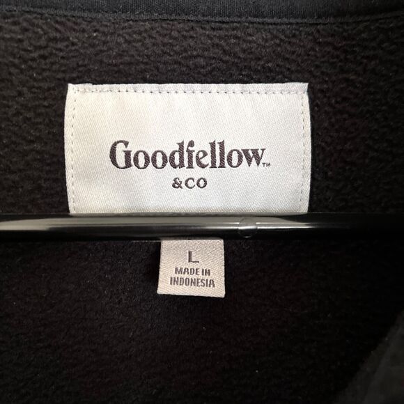 Goodfellow & Co Sz L Men's Quarter Zip Fleece Front Pocket Sweatshirt Outdoor - Picture 3 of 12